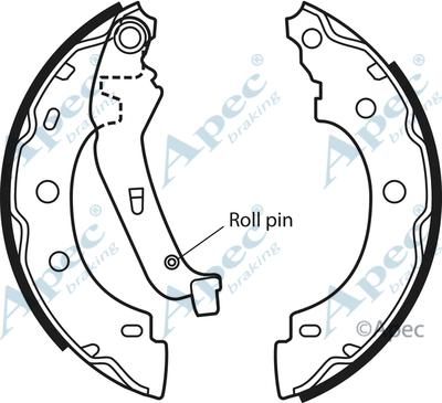 APEC SHU586 - Комплект спирачна челюст vvparts.bg