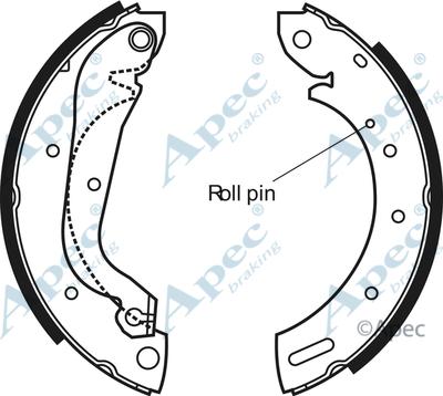 APEC SHU581 - Комплект спирачна челюст vvparts.bg