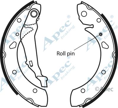 APEC SHU588 - Комплект спирачна челюст vvparts.bg