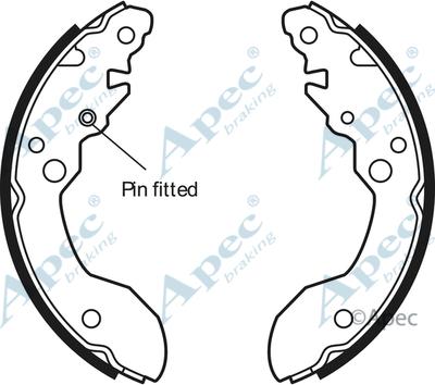 APEC SHU583 - Комплект спирачна челюст vvparts.bg