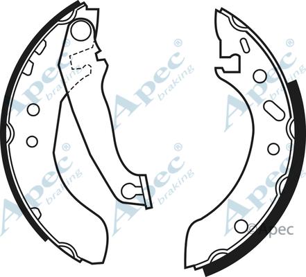 APEC SHU535 - Комплект спирачна челюст vvparts.bg