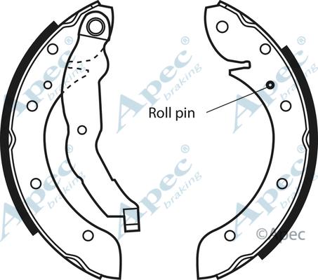 APEC SHU530 - Комплект спирачна челюст vvparts.bg