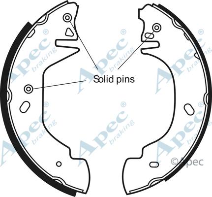 APEC SHU532 - Комплект спирачна челюст vvparts.bg