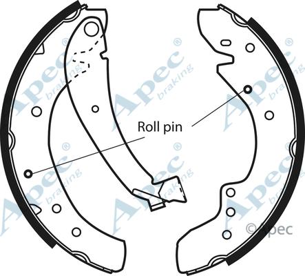 APEC SHU528 - Комплект спирачна челюст vvparts.bg