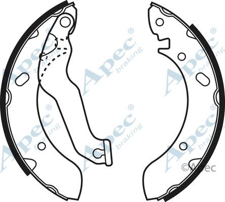 APEC SHU522 - Комплект спирачна челюст vvparts.bg