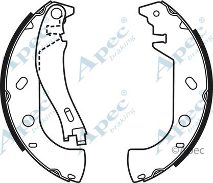 APEC SHU574 - Комплект спирачна челюст vvparts.bg