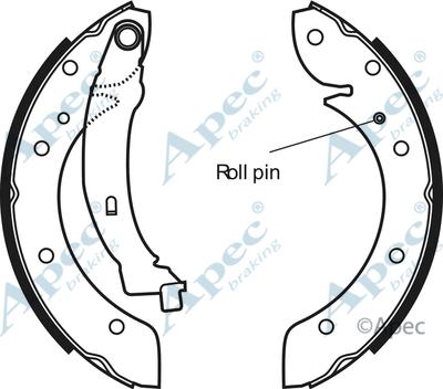 APEC SHU570 - Комплект спирачна челюст vvparts.bg