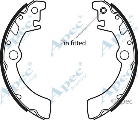 APEC SHU571 - Комплект спирачна челюст vvparts.bg