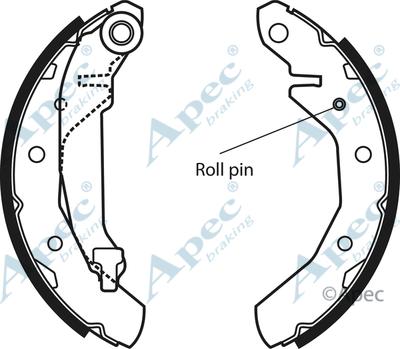 APEC SHU577 - Комплект спирачна челюст vvparts.bg