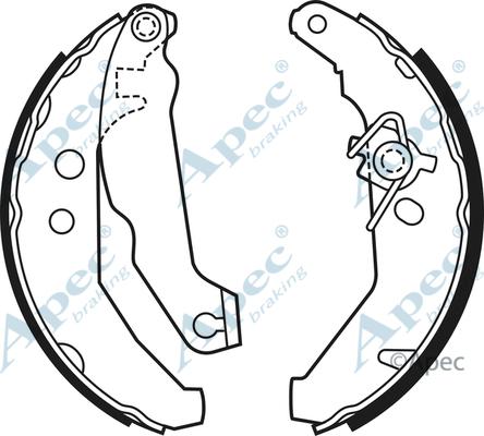 APEC SHU691 - Комплект спирачна челюст vvparts.bg
