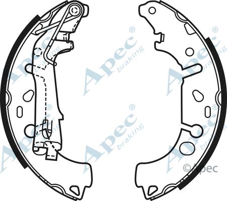 APEC SHU698 - Комплект спирачна челюст vvparts.bg