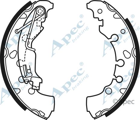 APEC SHU697 - Комплект спирачна челюст vvparts.bg