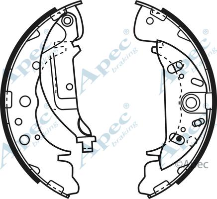 APEC SHU644 - Комплект спирачна челюст vvparts.bg