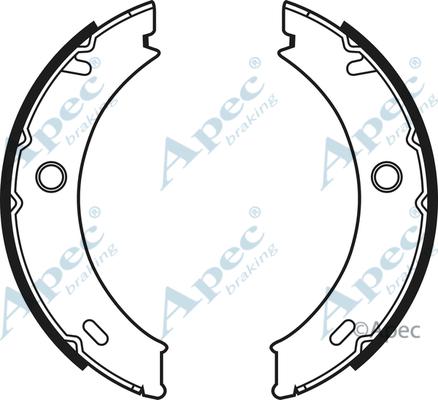 APEC SHU645 - Комплект спирачна челюст, ръчна спирачка vvparts.bg