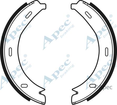 APEC SHU641 - Комплект спирачна челюст, ръчна спирачка vvparts.bg