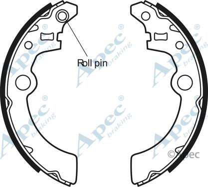 APEC SHU650 - Комплект спирачна челюст vvparts.bg