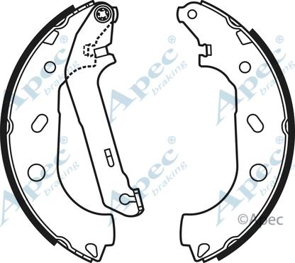 APEC SHU658 - Комплект спирачна челюст vvparts.bg