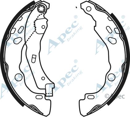 APEC SHU657 - Комплект спирачна челюст vvparts.bg