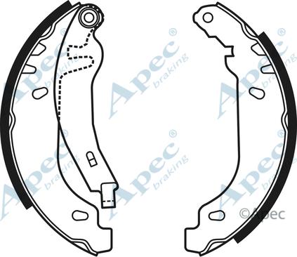 APEC SHU660 - Комплект спирачна челюст vvparts.bg