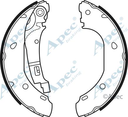 APEC SHU661 - Комплект спирачна челюст vvparts.bg