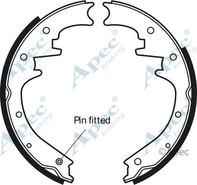 APEC SHU606 - Комплект спирачна челюст vvparts.bg