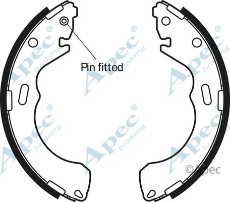 APEC SHU603 - Комплект спирачна челюст vvparts.bg