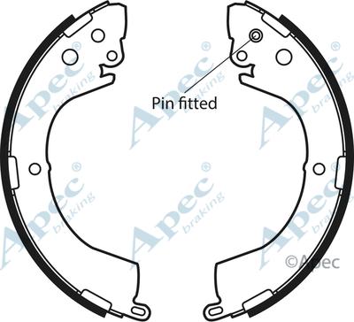 APEC SHU602 - Комплект спирачна челюст vvparts.bg