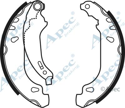 APEC SHU607 - Комплект спирачна челюст vvparts.bg