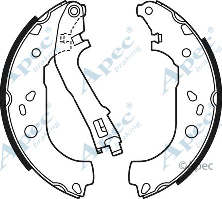 APEC SHU686 - Комплект спирачна челюст vvparts.bg