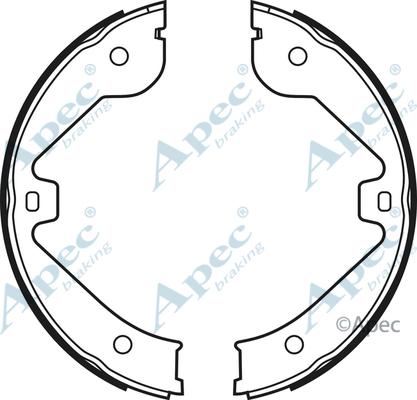 APEC SHU688 - Комплект спирачна челюст, ръчна спирачка vvparts.bg