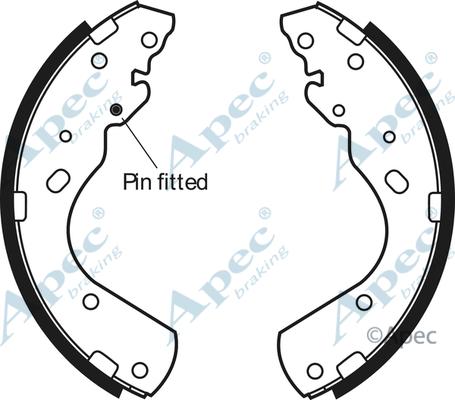 APEC SHU630 - Комплект спирачна челюст vvparts.bg