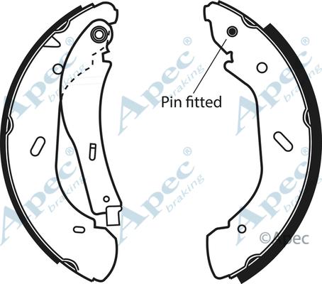 APEC SHU632 - Комплект спирачна челюст vvparts.bg