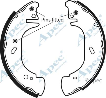 APEC SHU629 - Комплект спирачна челюст vvparts.bg