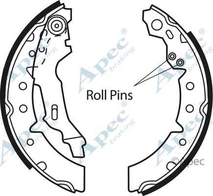 APEC SHU620 - Комплект спирачна челюст vvparts.bg