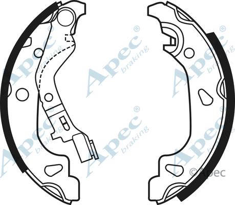 APEC SHU623 - Комплект спирачна челюст vvparts.bg