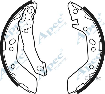 APEC SHU627 - Комплект спирачна челюст vvparts.bg