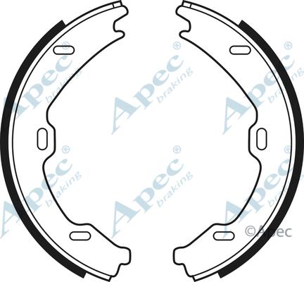 APEC SHU675 - Комплект спирачна челюст, ръчна спирачка vvparts.bg