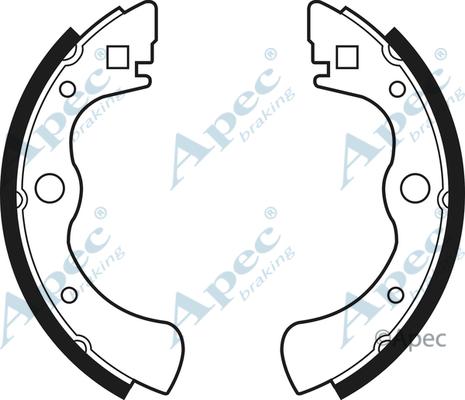 APEC SHU105 - Комплект спирачна челюст vvparts.bg