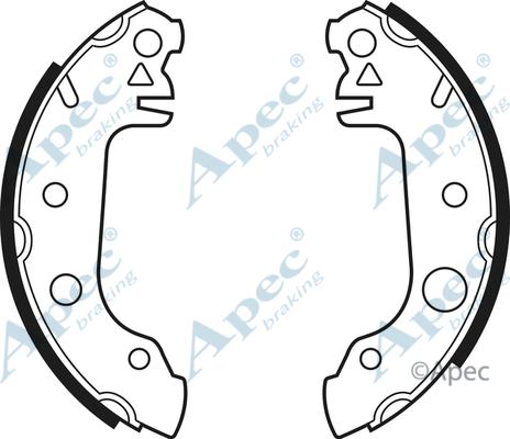 APEC SHU100 - Комплект спирачна челюст vvparts.bg