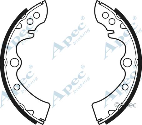 APEC SHU102 - Комплект спирачна челюст vvparts.bg