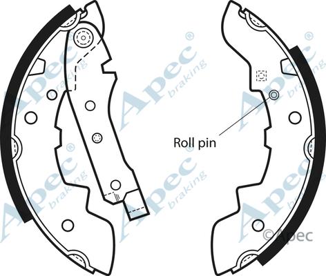 APEC SHU115 - Комплект спирачна челюст vvparts.bg