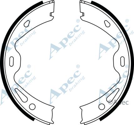 APEC SHU842 - Комплект спирачна челюст, ръчна спирачка vvparts.bg