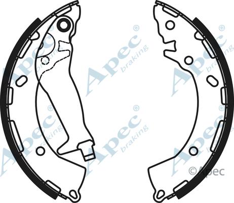 APEC SHU804 - Комплект спирачна челюст vvparts.bg