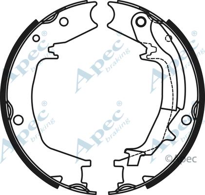 APEC SHU808 - Комплект спирачна челюст, ръчна спирачка vvparts.bg