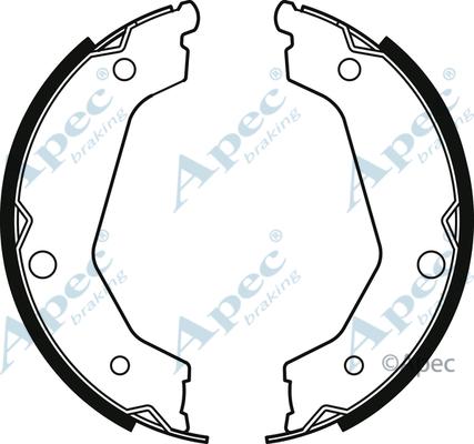 APEC SHU810 - Комплект спирачна челюст, ръчна спирачка vvparts.bg