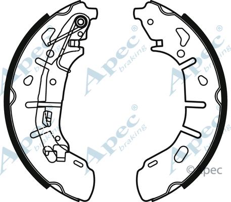 APEC SHU813 - Комплект спирачна челюст vvparts.bg