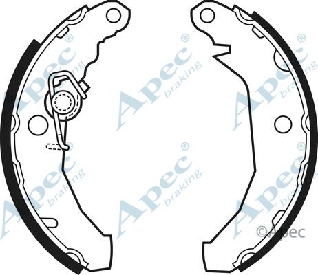 APEC SHU347 - Комплект спирачна челюст vvparts.bg