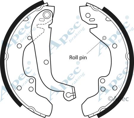 APEC SHU354 - Комплект спирачна челюст vvparts.bg