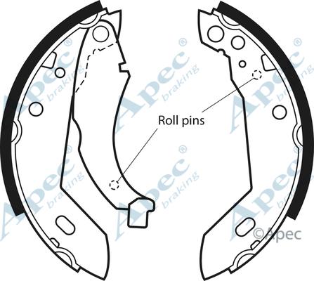 APEC SHU351 - Комплект спирачна челюст vvparts.bg