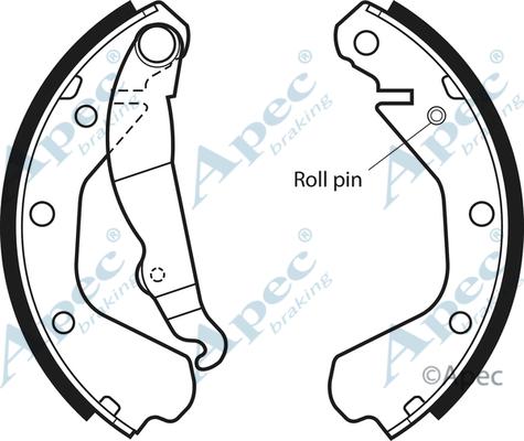APEC SHU358 - Комплект спирачна челюст vvparts.bg